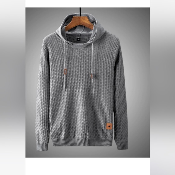 NWT Limitsix Quilted Hoodie Pullover Sweater gray in size X-Large - Picture 1 of 4